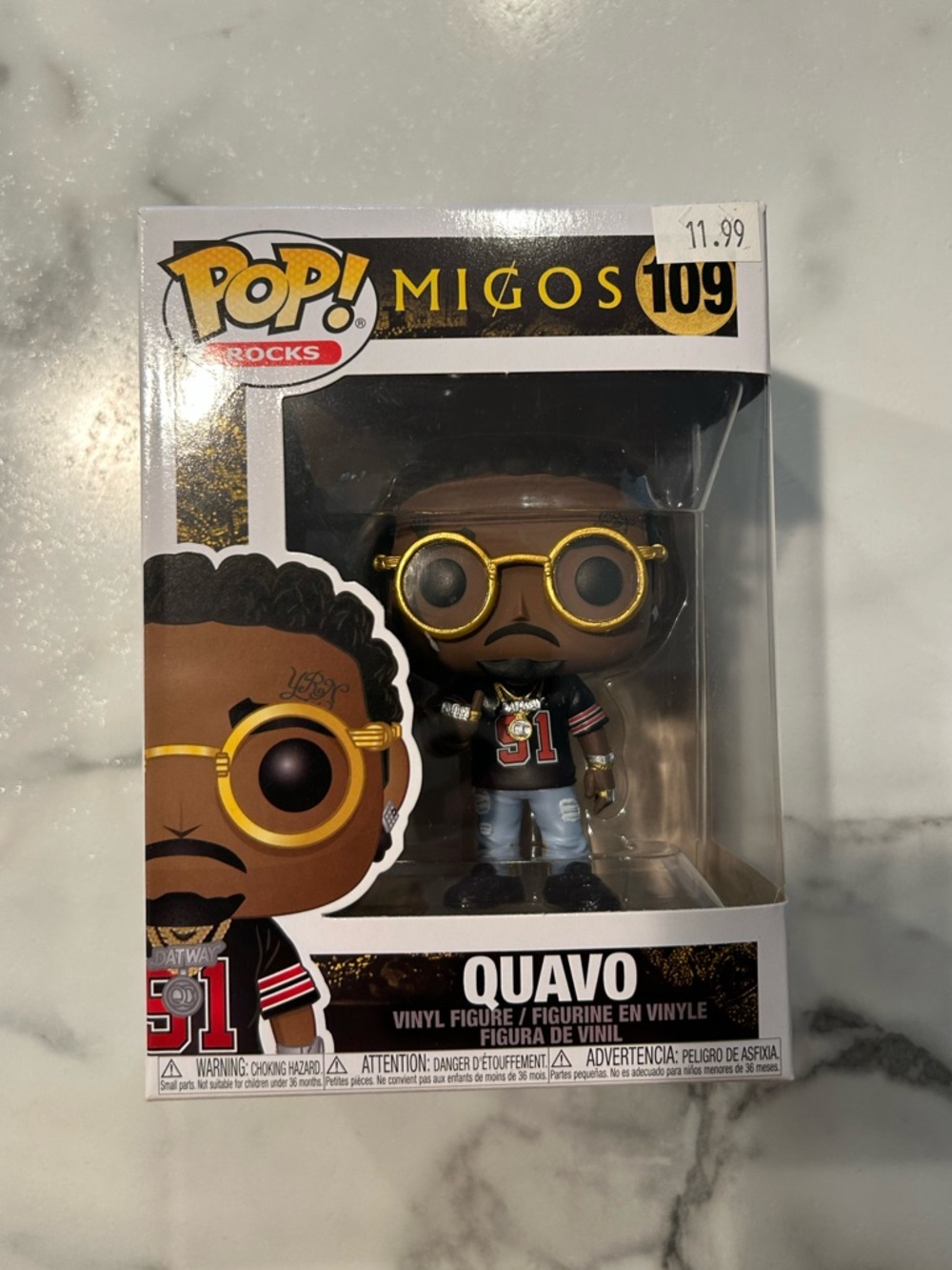 Funko Pop! Rocks Quavo #109 Vinyl Figure - Black, Gold, Red